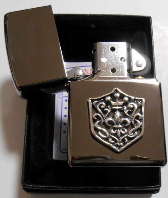 画像: ☆限定！ゆり YURI 紋章デザイン・メタルエンブレム！２００５年７月 BLACK  ZIPPO！新品