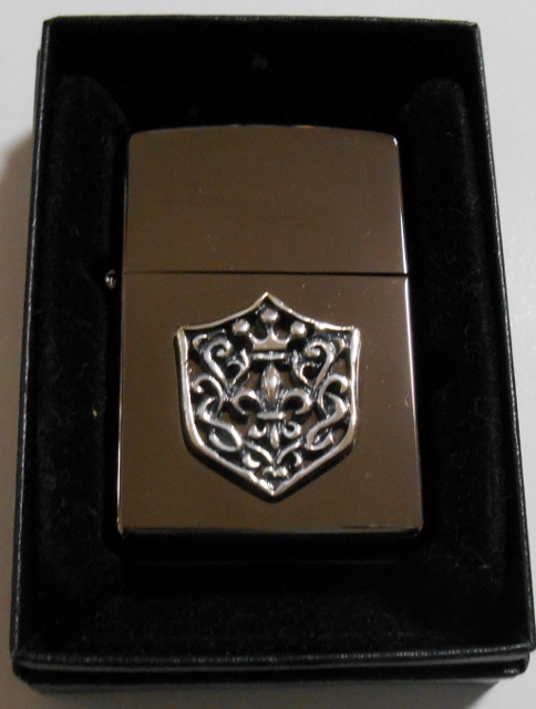 限定 ゆり Yuri 紋章デザイン メタルエンブレム ２００５年 Black Zippo 新品 ジッポーパーク Zippopark