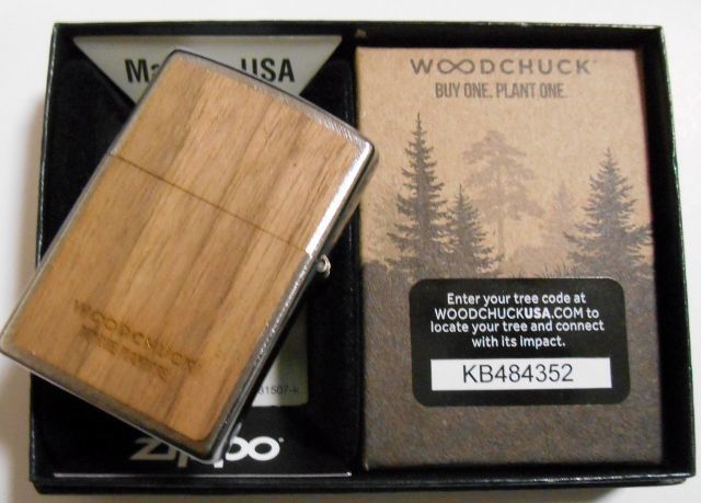 画像: ☆WOODCHUCK 両面ウォールナット天然木 Herringbone 2019 Zippo！新品