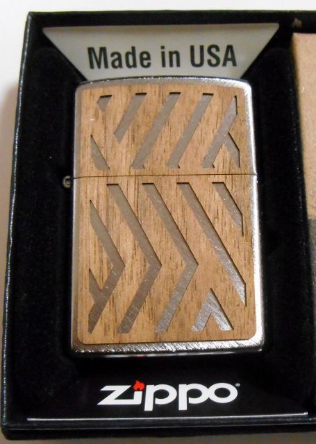 画像1: ☆WOODCHUCK 両面ウォールナット天然木 Herringbone 2019 Zippo！新品