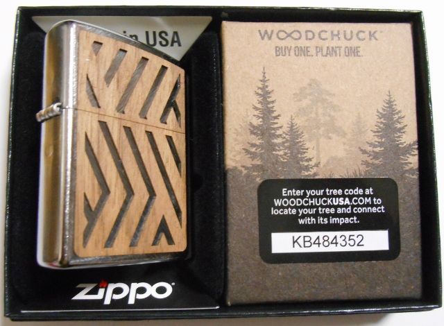 画像: ☆WOODCHUCK 両面ウォールナット天然木 Herringbone 2019 Zippo！新品