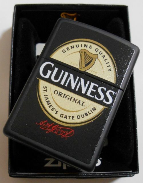 画像: ☆GUINNESS！伝統のギネスビール ２０１９年 ブラック ＺＩＰＰＯ！新品