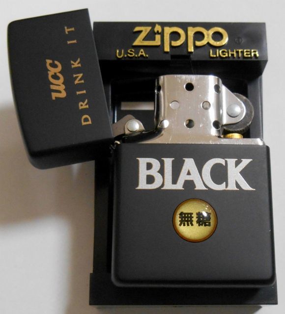 ☆UCC BLACK 無糖 缶コーヒー！２００１年 キャンペーン Coffee Zippo