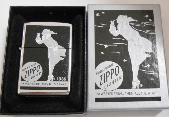 画像: ☆１９３６ Windy！１９３０年代 オールドBOX柄 ２００２年１１月製 ＃２５０ USA ZIPPO！新品