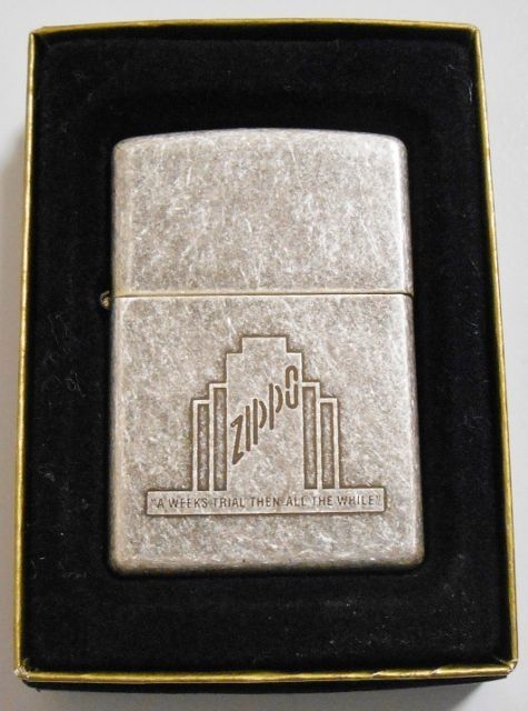 画像: ☆ジッポーオールドＢＯＸ柄 １９９８年１月製 渋い・・アンティ－クシルバー  ZIPPO！新品