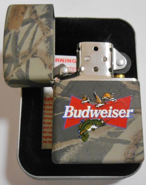 画像: ☆バドワイザー！Budweiser Beer  REALTREE ブラックバス ２０００年 ZIPPO！新品