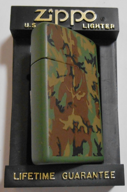 画像: ★１９９８年１１月 スリム！ミリタリー感あふれる カモフラージュ SLIM ＺＩＰＰＯ！新品