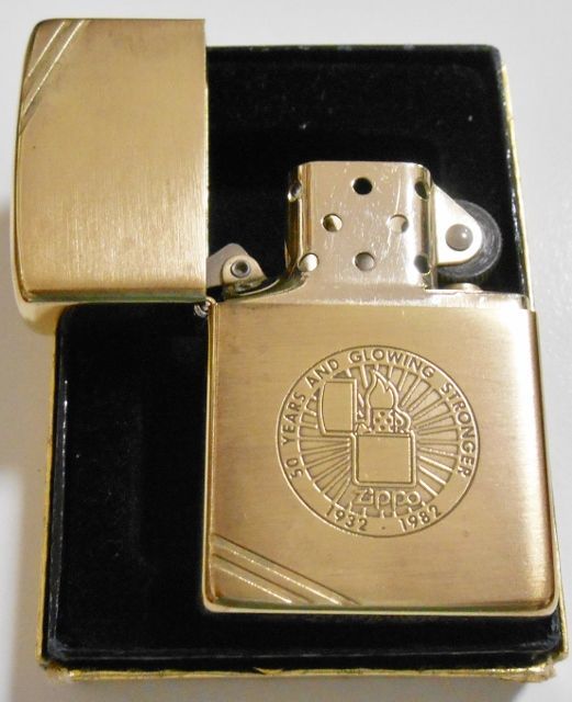 ☆１９８２年 ZIPPO社創業５０周年記念 コメモラティブ 真鍮ケース ...