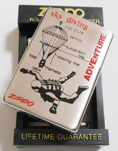 画像: ★SKY DIVING！１９９５年１１月製 スカイダイビング ADVENTURE ZIPPO！未使用品