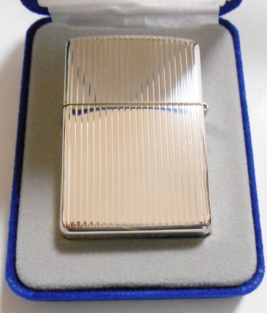 画像: ☆純銀！＃１９ スターリング・シルバー！２００３年 銀無垢 エンジンターン STERLING ZIPPO！新品