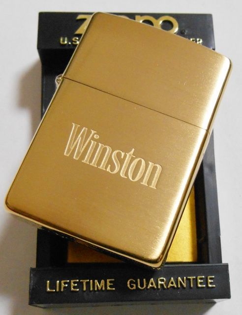 ☆ウィンストン！Winston １９９２年 Solid Brass ロゴマーク ZIPPO 