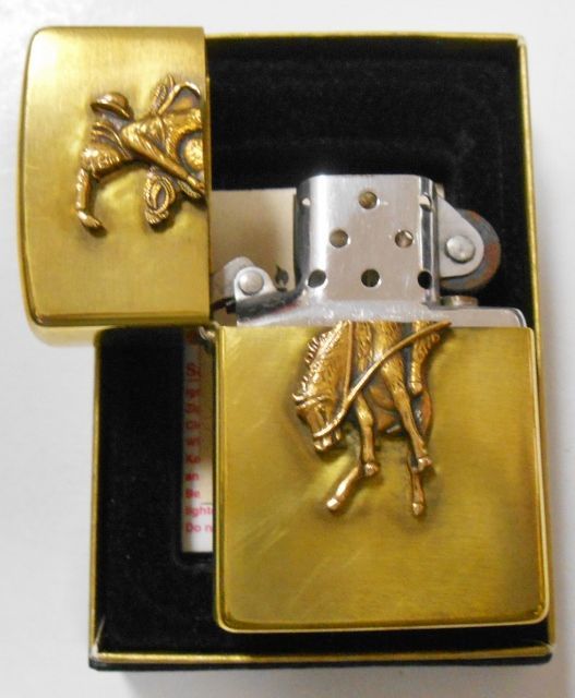 画像: ★Marlboro！マールボロ USA  ブロンコ！ロディオ １９９３年１２月製 真鍮 SOLID BRASS  ★USED ZIPPO！