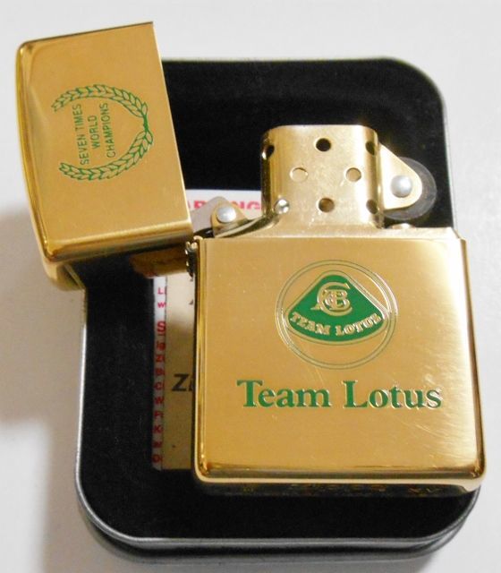 画像: ☆チーム・ロータス！Team Lotus １９９９年４月 真鍮ケース Solid Brass Zippo！未使用品