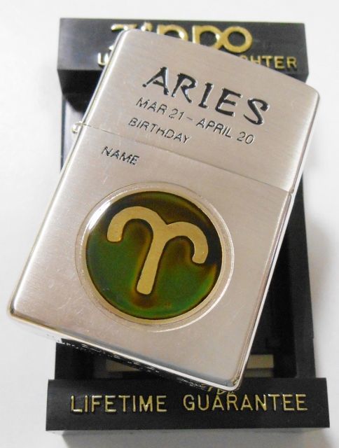 画像: ☆おひつじ座！限定 ARIES 温度で色が変わる・・シンボルマーク！１９９７年 ZIPPO！未使用品