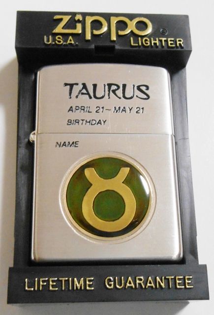 おうし座 限定 Taurus 温度で色が変わる シンボルマーク １９９７年 Zippo 未使用品 ジッポーパーク Zippopark