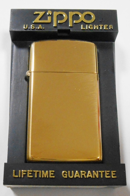 画像1: ☆１９９１年製 スリム 真鍮無垢！１９３２－１９９１ HP Solid Brass Slim Zippo 未使用品