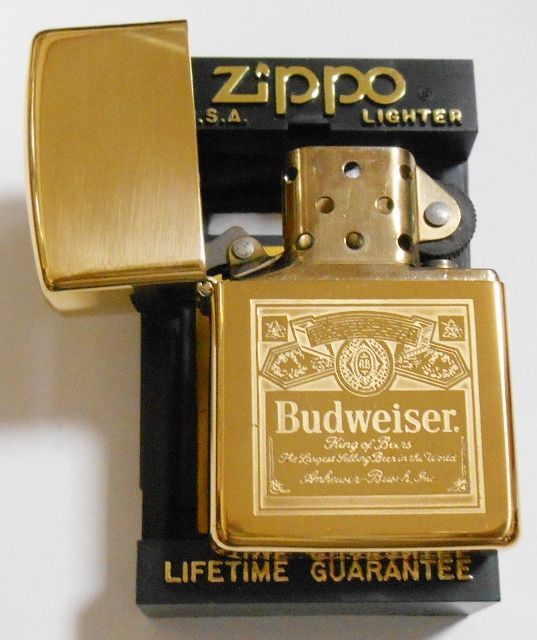 ☆バドワイザー！１９９２年 Budweiser Beer Hp Solid Brass 鏡面