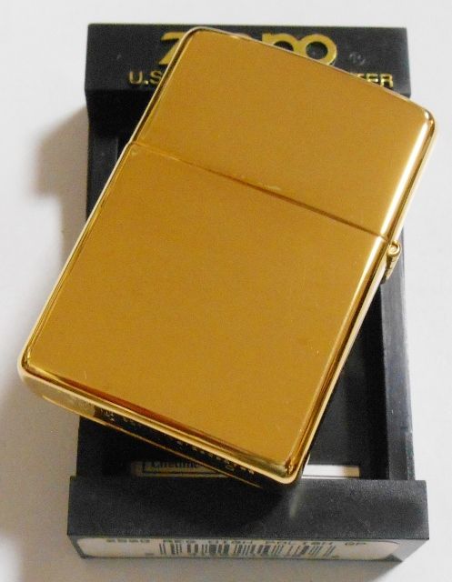 画像: ☆金色に輝く・・＃２５０G ゴールドプレート ２００２年４月 High Polish Gold Plate Zippo！未使用品