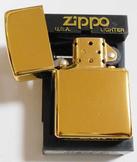 画像: ☆金色に輝く・・＃２５０G ゴールドプレート ２００２年４月 High Polish Gold Plate Zippo！未使用品