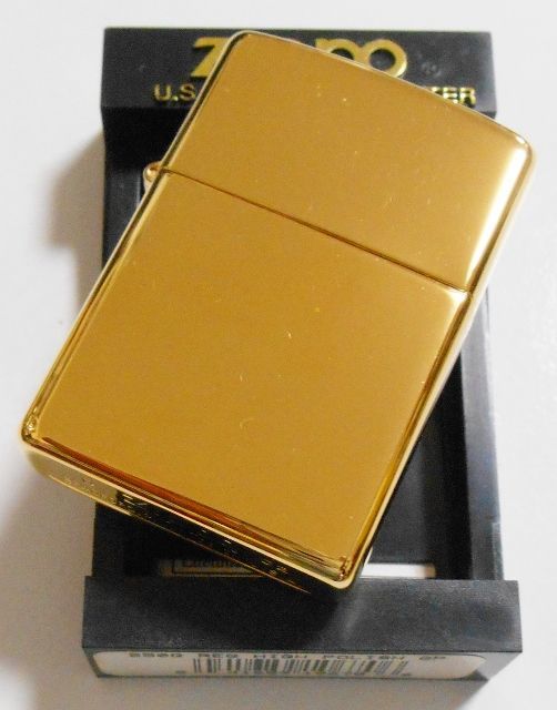 画像: ☆金色に輝く・・＃２５０G ゴールドプレート ２００２年４月 High Polish Gold Plate Zippo！未使用品