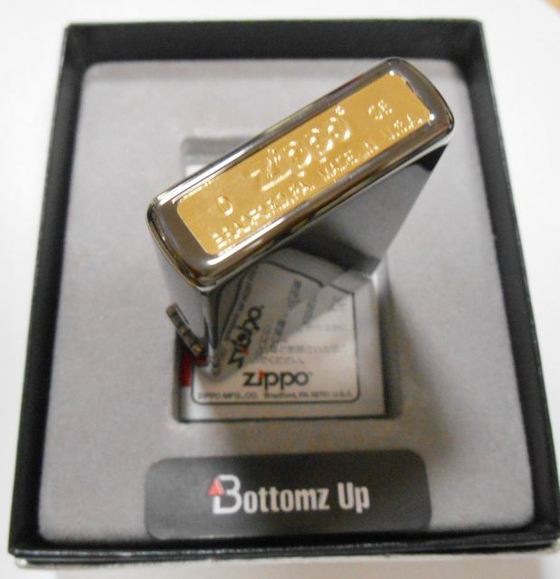 画像: ☆Bottomz Up！ボトムズ・アップ ★ブラックチタン＆上下ゴールド ２００８年４月 ZIPPO！新品