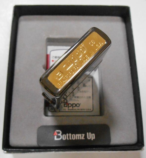 画像: ☆Bottomz Up！ボトムズ・アップ ★ブラックチタン＆上下ゴールド ２００８年４月 ZIPPO！新品