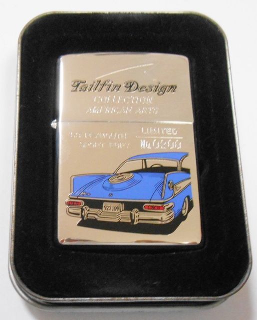 画像1: ☆アメ車！Tailfin １９５９ PLAYMOUTH SPORT  FURY ２０００年１月 限定ZIPPO！未使用品