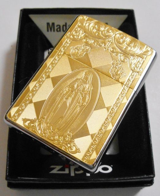 画像: ☆Maria 聖母マリアさま！輝く・・GOLD METAL PLATE 繊細な彫刻 ２０２０年 ZIPPO！新品