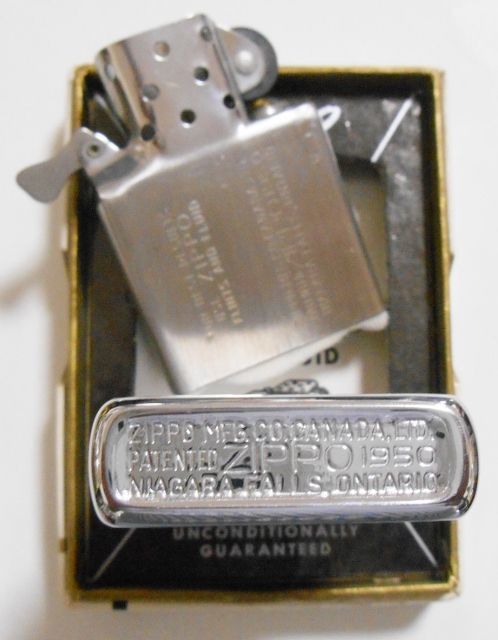 画像: ☆カナダ工場 １９５０ VINTAGE PATENTED ZIPPO １９５０ NIAGARA FALLS ZIPPO！未使用美品B