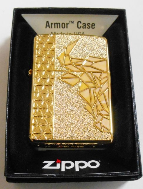 画像1: ☆BULL！ブル 雄牛 豪華アーマー 両面デザイン  GOLD PLATE & 貝貼り シリアル ８番！２０２０ ARMOR ZIPPO！新品