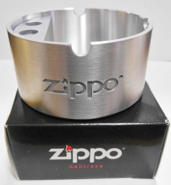 画像1: ☆ZIPPO アルミ製 卓上丸型灰皿！２００７年製 Ashtray 箱入り 新品。