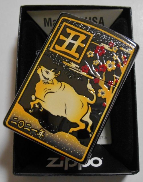 画像: ☆豪華 令和三年 丑！２０２１年 干支 丑 ブラックチタン 限定生産 ＺＩＰＰＯ！新品