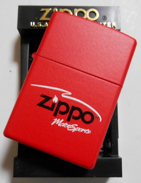 画像: ☆ZIPPO MOTOR SPORTS！色鮮やかな・・全面RED！２００２年１月 USA ZIPPO！新品