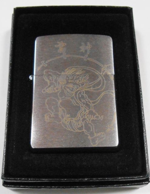 画像1: ☆雷神！人気の・・雷神 繊細な・・レーザー彫刻 ２００６年 ＃２００ ZIPPO！新品