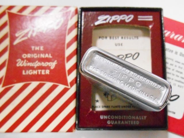 画像: ☆１９５１年~５３年 VINTAGE PAT.２０３２６９５ スチールケース ＃２００ 企業 ZIPPO！未使用品