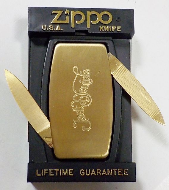 画像: ☆１９９０年代 Zippo/Jack Daniel’s ジャック・ダニエル マネークリップ（ナイフ・ヤスリ付）未使用品！