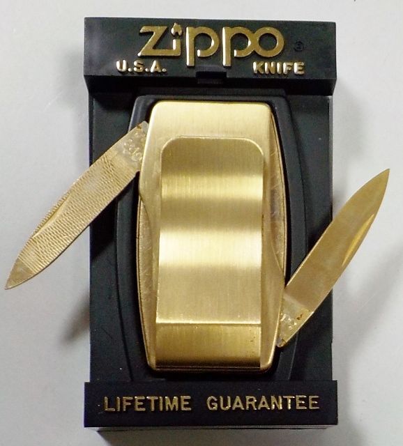 画像: ☆１９９０年代 Zippo/Jack Daniel’s ジャック・ダニエル マネークリップ（ナイフ・ヤスリ付）未使用品！