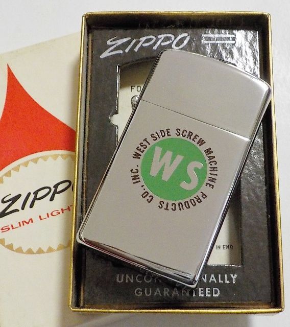 画像: ☆１９６２年 VINTAGE スリム 企業物 ＃１６１０ Mint in Box Slim Zippo！未使用品A