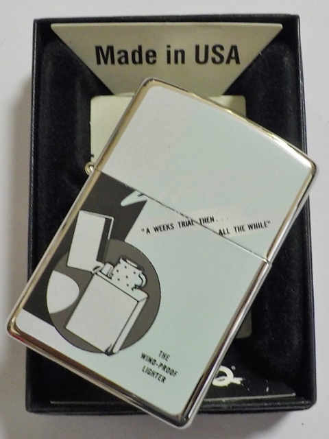 画像: ☆VINTAGE オールドデザイン A WEEK TRIAL THEN ALL THE WHILE I 銀加工 ZIPPO！新品B