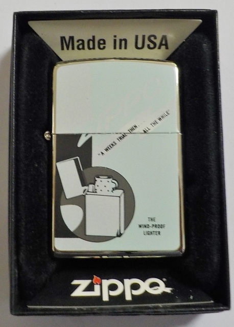 画像1: ☆VINTAGE オールドデザイン A WEEK TRIAL THEN ALL THE WHILE I 銀加工 ZIPPO！新品B