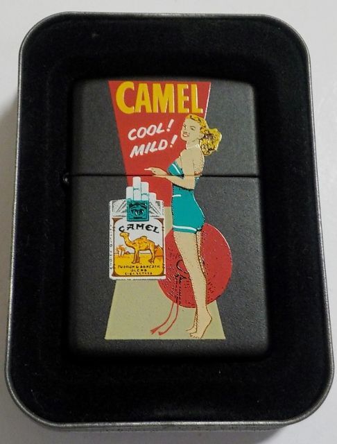 画像: ☆キャメル！CAMEL COOL！MILD！ 美女 １９９７年７月 BLACK ZIPPO！新品