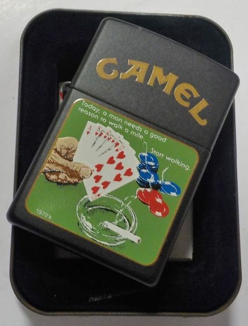 画像: ☆キャメル！CAMEL １９９９年８月 トランプ柄デザイン BLACK ZIPPO！未使用品