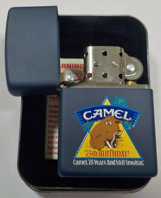 画像: ☆キャメル！CAMEL SMOKING JOE ７５周年 １９９７年１月 ネービー ZIPPO！未使用品