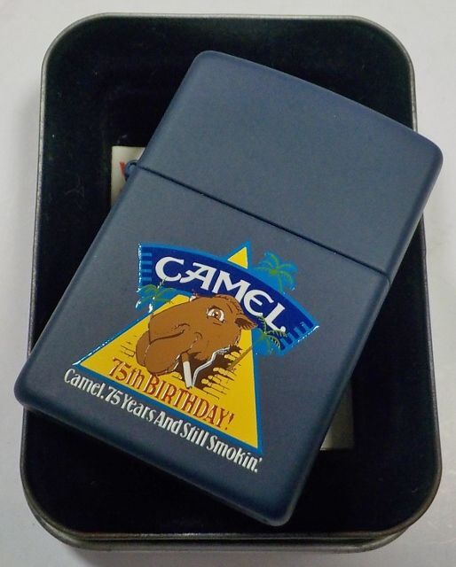 画像: ☆キャメル！CAMEL SMOKING JOE ７５周年 １９９７年１月 ネービー ZIPPO！未使用品