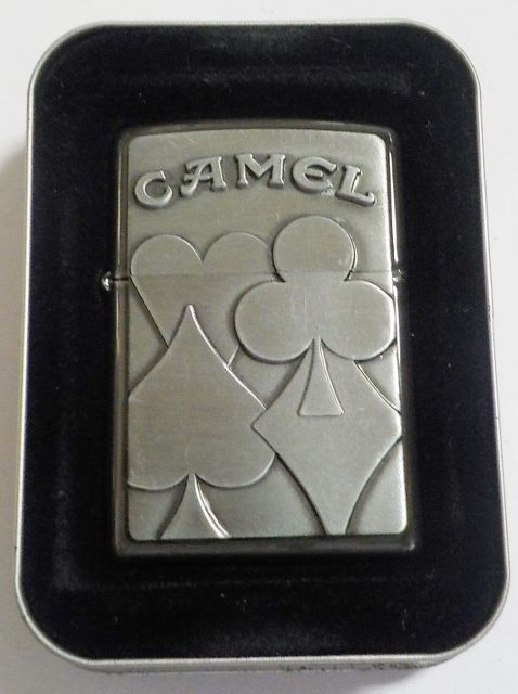 画像1: ☆キャメル！CAMEL トランプエンブレム１９９６年７月 ミッドナイトクローム ZIPPO！未使用品