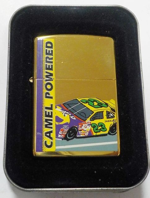 画像1: ☆キャメル！CAMEL RACING CAR POWERED １９９６年１１月 真鍮BRASS  ZIPPO！未使用品