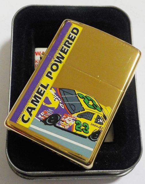 ☆キャメル！CAMEL RACING CAR POWERED １９９６年１１月 真鍮BRASS ZIPPO！未使用品 - ジッポーパーク  Zippopark