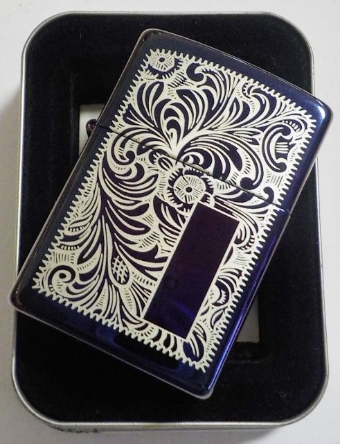 画像: ★廃番カラー！MOOD INDIGO　インディゴ・ブルー　ベネチアンデザイン２００３年１０月 ZIPPO！新品A