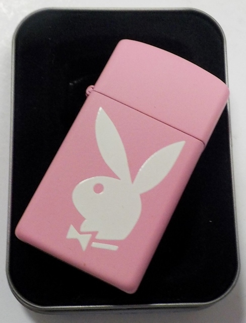 画像: ☆PLAY BOY！可愛い・・ピンク スリム！ラビットへッド １９９３年３月 SLIM ZIPPO！未使用品