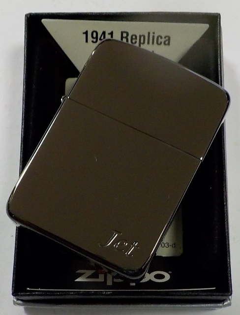 画像: ★１９４１ 黒！Jet ジェッツ ブラックチタン！インサイドは・・GOLD！鏡面 ２０１５年１月 ZIPPO！新品